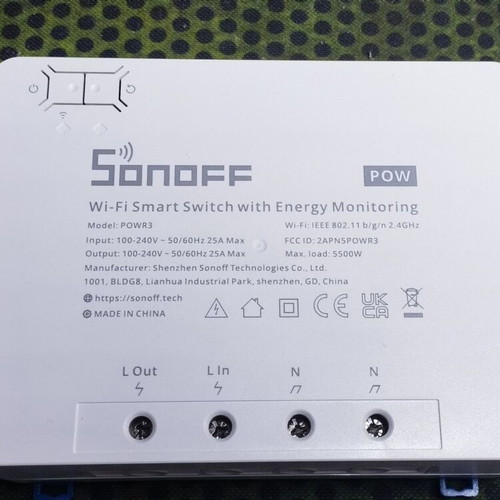 Sonoff POWR3 Wi-Fi smart switch with energy monitoring like new