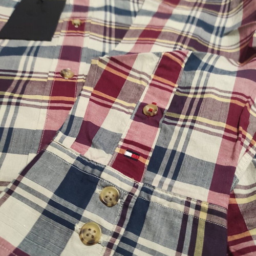 Tommy Hilfiger long-sleeve shirt XL new, blue-white-red