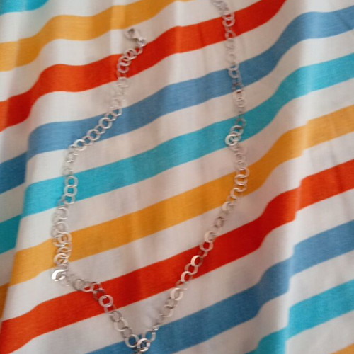 Bijou necklace gold and silver color, new