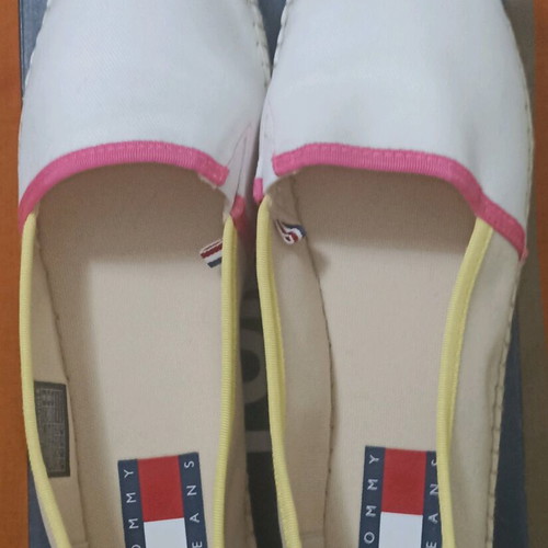Tommy Jeans Platform Espadrille Shoes Size 41 New White Beige