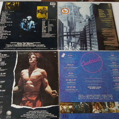 Soundtrack records 80s-90s used, set of 4
