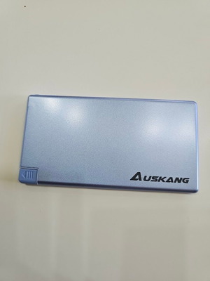 Auskang Ultra Slim Power Bank 5000mAh with Built-in USB-C Cable, Blue