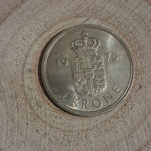 1 Krone 1975 Denmark coin like new