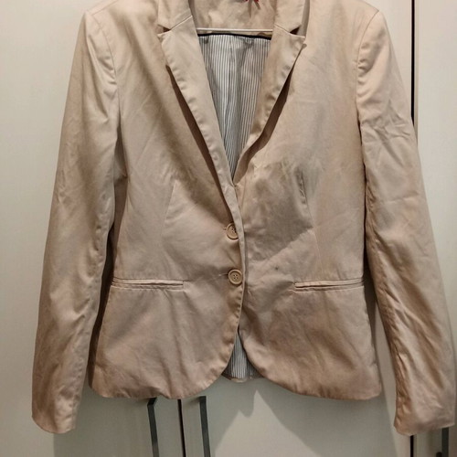 Stradivarius jacket large beige spring cotton used