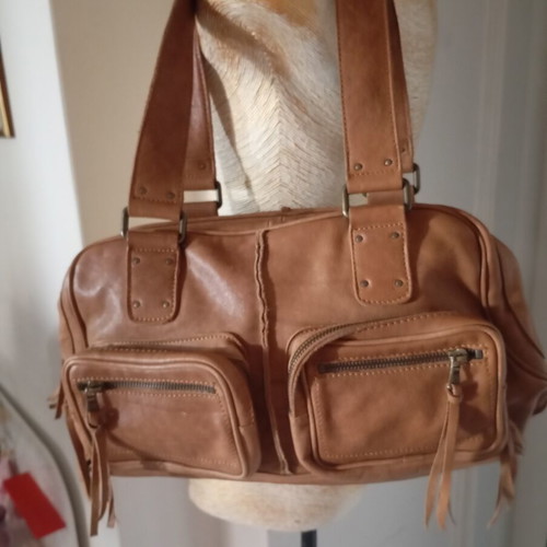 Reison D'etre Vintage Bag Used, Cognac Color, Leather Shoulder