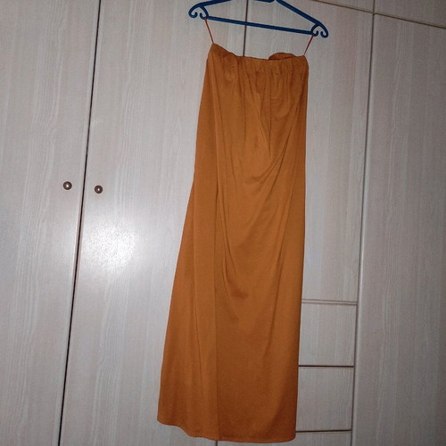 Makó strapless dress with belt used, size M