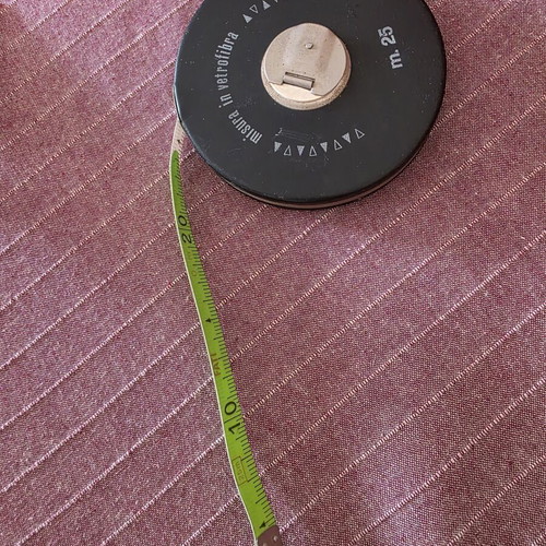 Vintage Italian Measuring Tape 25 Meters Used, 1970s