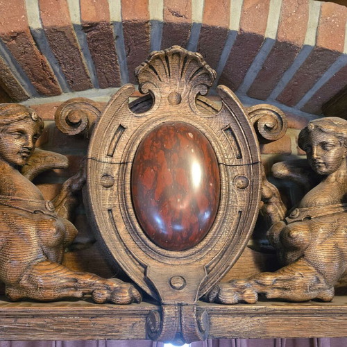 Antique 19th-Century Neoclassical Hand-Carved Wooden Architectural Ornament