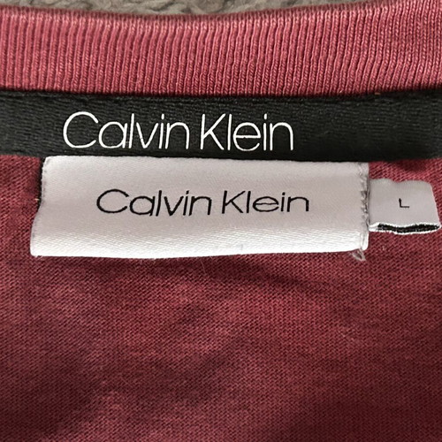 Calvin Klein print T-shirt used, bordeaux, size L