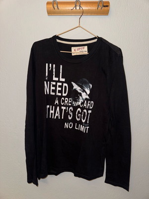 Staff men's long-sleeve shirt black, size M, like new