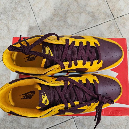 Nike Dunk Low Arizona State new, size 47.5, yellow and brown