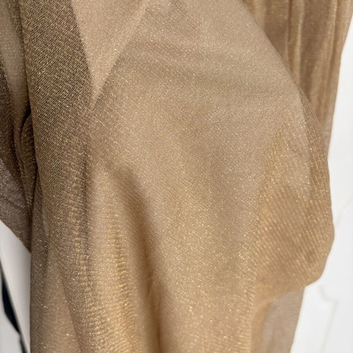 Rare maxi gold dress new, lined, deep neckline