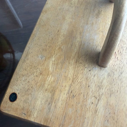 Wooden bread box like new, natural wood with mark