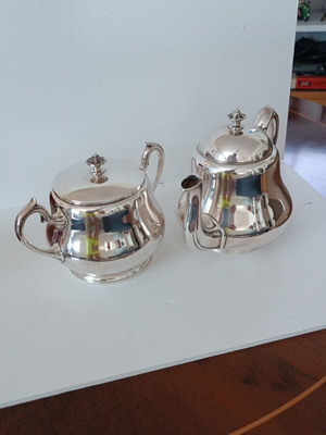 Christofle Vintage Art Deco Tea and Sugar Set silver-plated, like new