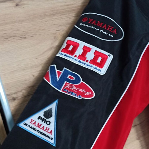 JH Design men's jacket used, size M, black and red
