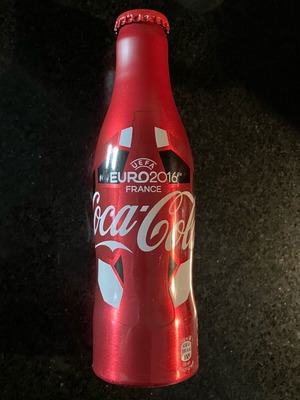Collectible Coca-Cola UEFA EURO 2016 bottle like new, aluminum 250ml