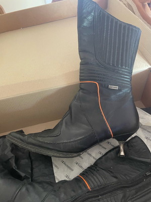 Дамски кожени боти Harley Davidson, черни, номер 37