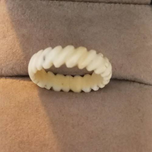Vintage handmade ring made of shell like new