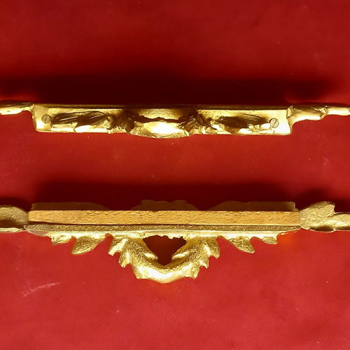 Brass furniture finials 23 cm, set of two