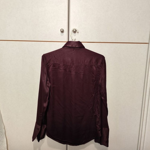 Shiny Zara shirt new, burgundy, size M