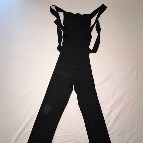 Bershka slim knitted jumpsuit like new, black, size XS