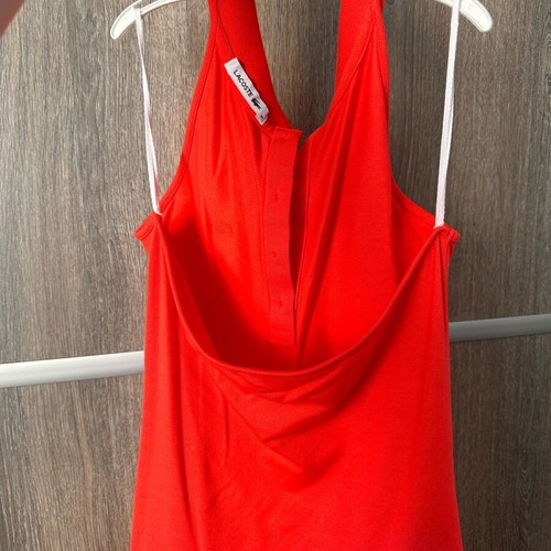 Lacoste dress new, size 36, red with collar and buttons
