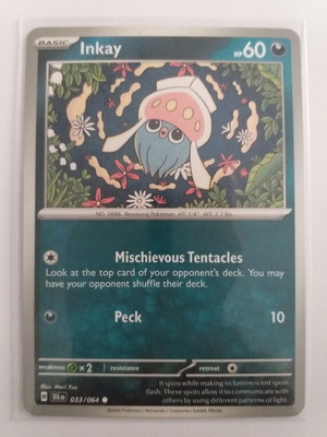 Pokemon Inkay Common Card new in sleeve