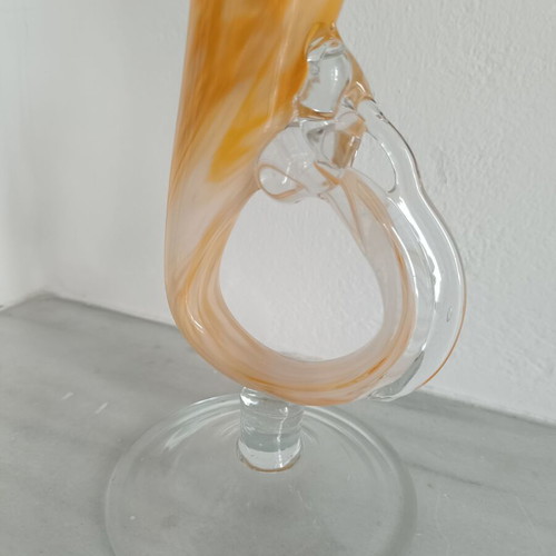 Vintage large blown glass vase in Murano style, like new
