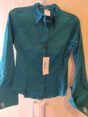 D&G women's shirt M, petrol emerald green, new with tags