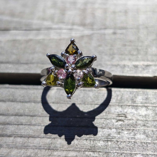 Silver ring with tourmaline new