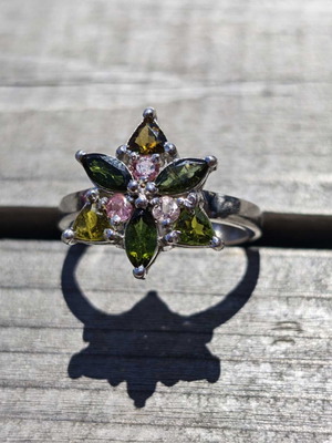 Silver ring with tourmaline new