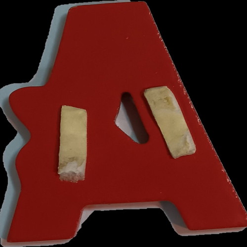Wooden decorative letters used, set of 2