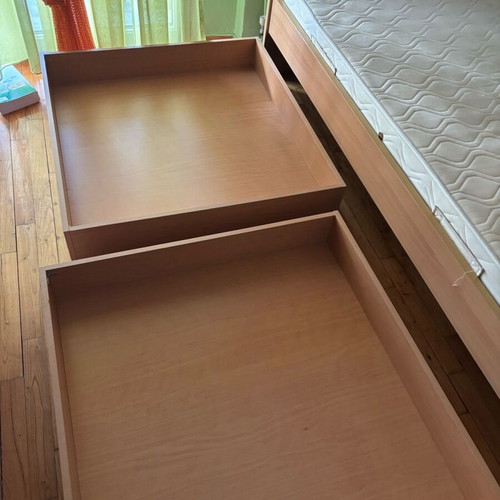 Yfantidis Bunk Bed used with two shelves and mattresses