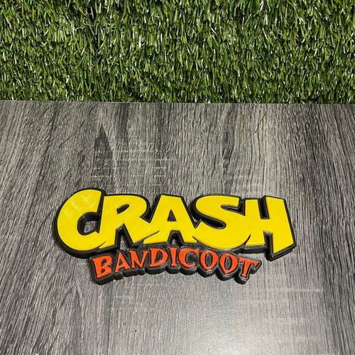 Crash Bandicoot decorative logo new 3d print