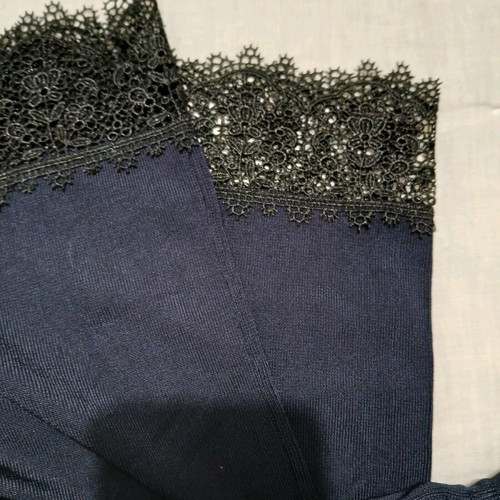 Knitted palazzo skirt Zara like new with black lace