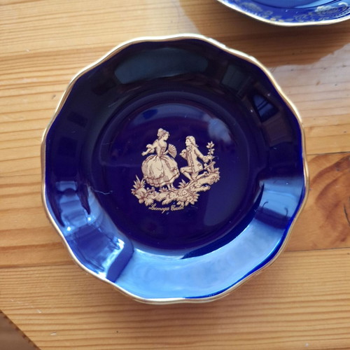 Limoges collector plates 22 kt gold, like new, set of two