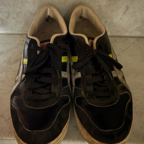 Asics leather sneakers used, size 46, black
