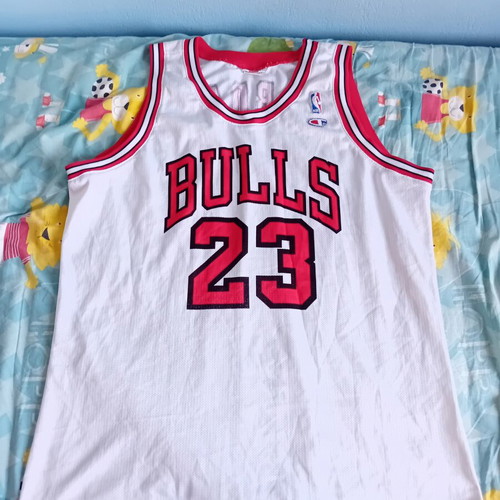 NBA Chicago Bulls Champion Europe 90s Authentic White Jersey Jordan used, size XXL