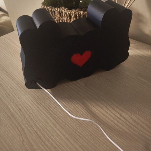 Mickey & Minnie LED lamp like new, USB powered, 3D printed