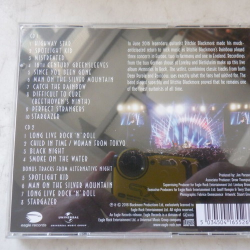 Rainbow Memories In Rock double CD new, live in Germany 2016
