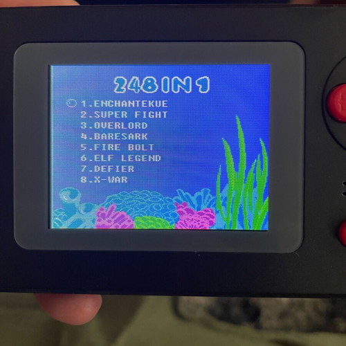 Mitone retro handheld gaming console red new