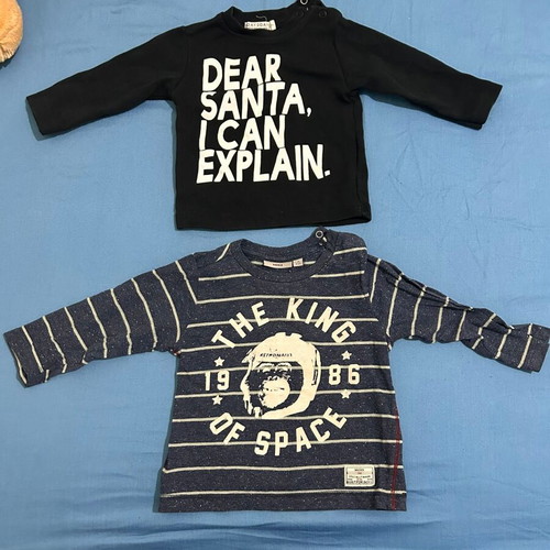2 boys' t-shirts 9-12 months like new