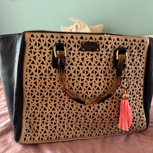 Pauls Boutique shoulder bag used, beige and blue