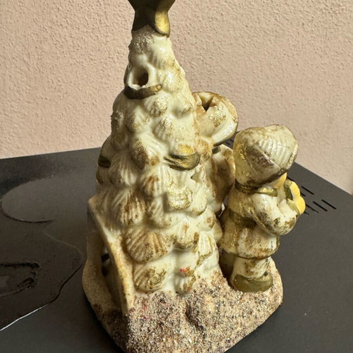 Vintage Christmas ceramic candle holder like new, carolers