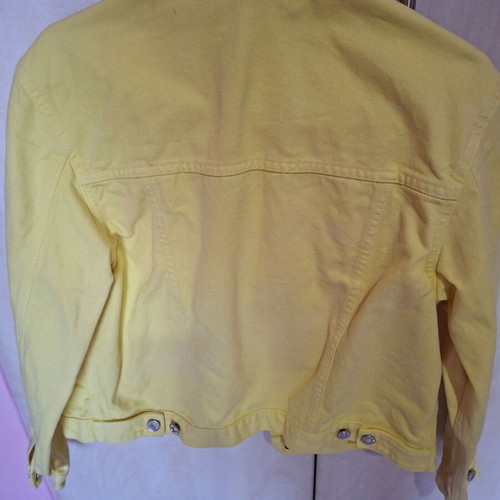 Benetton denim jacket like new, yellow, sizes S and M unisex