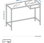 VITTSJÖ desk glass replacement surface IKEA like new