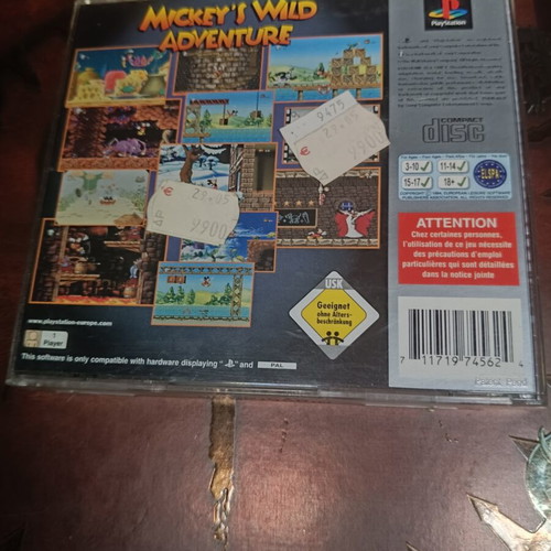 Mickey Wild Adventure PlayStation PS1 game used, Greek and English manual