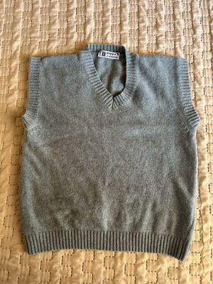 Boys' vest 6 years like new, 85% wool, gray-blue