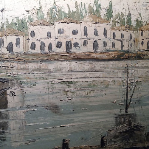 Large oil painting used