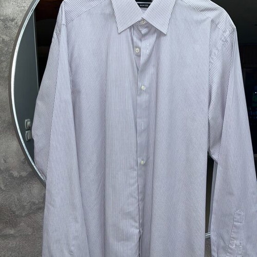 Men's slim fit shirt XL white and purple like new